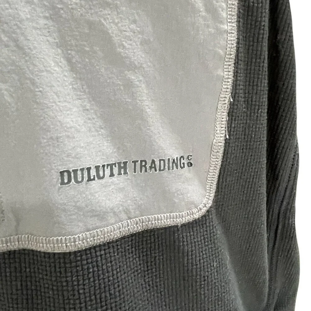 Duluth Trading Mens XL Black Fleece Vest True Grid Outdoor Workwear Hiking Zip - Picture 9 of 13